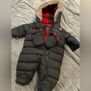 0-3 month snow suit with gloves